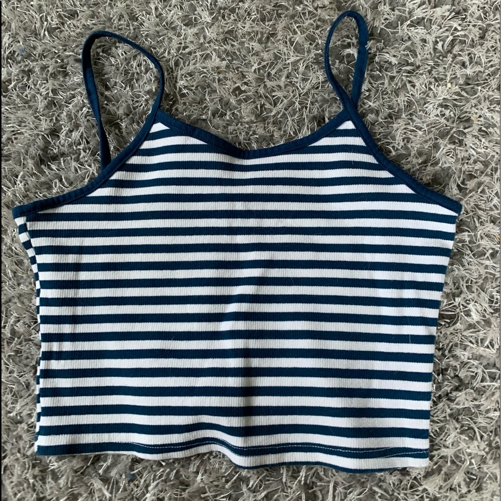 striped cropped tank